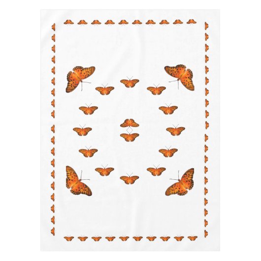 Schmetterlinge auf Weiß Tischdecke (Vorderseite)