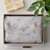 Schmetterlinge auf Wildblumen Seidenpapier (Geschenk)