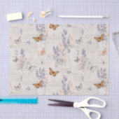 Schmetterlinge auf Wildblumen Seidenpapier (Handwerk)