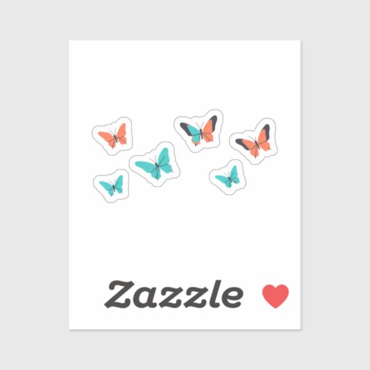 Schmetterlinge Aufkleber (Blatt)