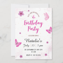 Schmetterlinge aus Aquarellfarben Einladung zur Ge