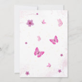 Schmetterlinge aus Aquarellfarben Einladung zur Ge (Rückseite)