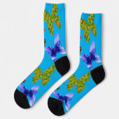 Schmetterlinge aus Blume, Crew Socken (Linkes Detail)