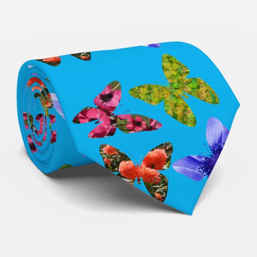 Schmetterlinge aus Blume, Neck Tie Krawatte (Gerollt)