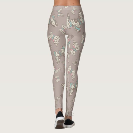 Schmetterlinge aus gebräunten grauen Leggings (Rückseite)