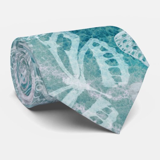 Schmetterlinge aus grünem Marmor Krawatte (Gerollt)