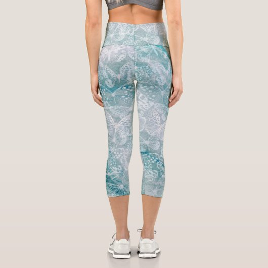 Schmetterlinge aus Meerbarsch Capri Leggings (Rückseite)