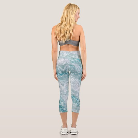 Schmetterlinge aus Meerbarsch Capri Leggings (Rückseite)