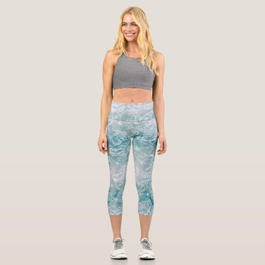 Schmetterlinge aus Meerbarsch Capri Leggings (Vorderseite)