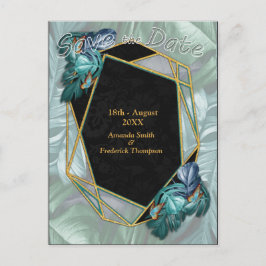 Schmetterlinge aus Paradies/tropisch-türkisfarbene Ankündigungspostkarte