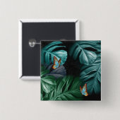 Schmetterlinge aus Paradies/tropisch-türkisfarbene Button (Vorne & Hinten)