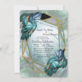 Schmetterlinge aus Paradies/tropisch-türkisfarbene Einladung (Vorderseite)