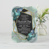 Schmetterlinge aus Paradies/tropisch-türkisfarbene Einladung (Stehend Vorderseite)