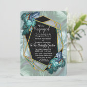 Schmetterlinge aus Paradies/tropisch-türkisfarbene Einladung (Stehend Vorderseite)