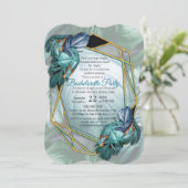 Schmetterlinge aus Paradies/tropisch-türkisfarbene Einladung (Stehend Vorderseite)