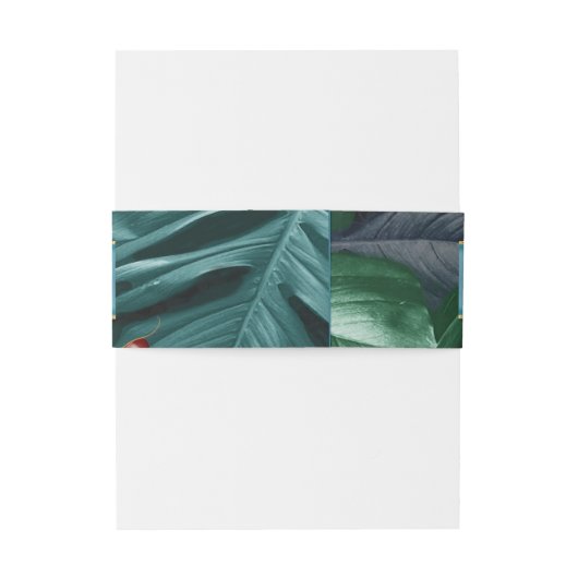 Schmetterlinge aus Paradies/tropisch-türkisfarbene Einladungsbanderole (Rückseitenbeispiel)