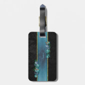 Schmetterlinge aus Paradies/tropisch-türkisfarbene Gepäckanhänger (Rückseite vertikal)