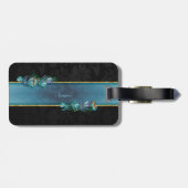 Schmetterlinge aus Paradies/tropisch-türkisfarbene Gepäckanhänger (Rückseite horizontal)