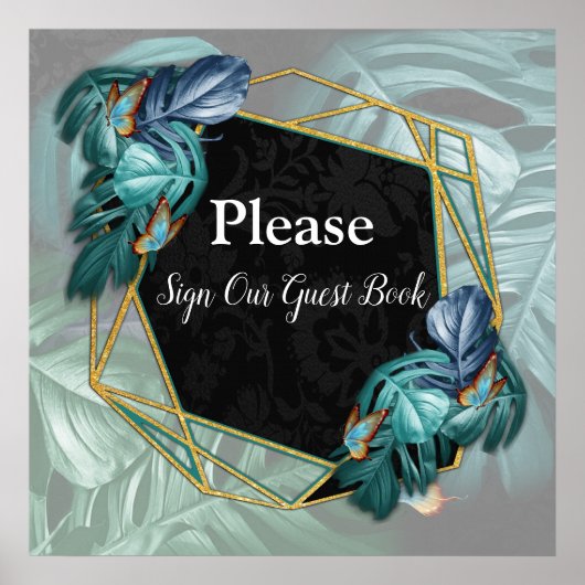 Schmetterlinge aus Paradies/tropisch-türkisfarbene Poster (Vorne)