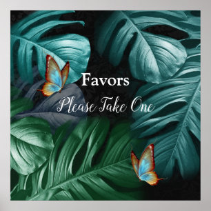 Schmetterlinge aus Paradies/tropisch-türkisfarbene Poster