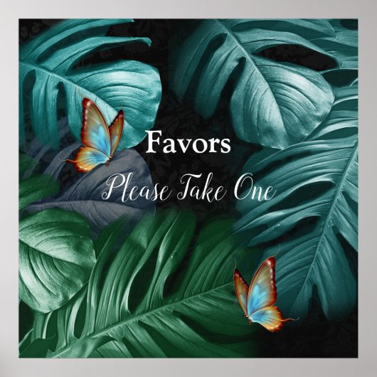 Schmetterlinge aus Paradies/tropisch-türkisfarbene Poster (Vorne)