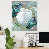 Schmetterlinge aus Paradies/tropisch-türkisfarbene Poster (Heimbüro)