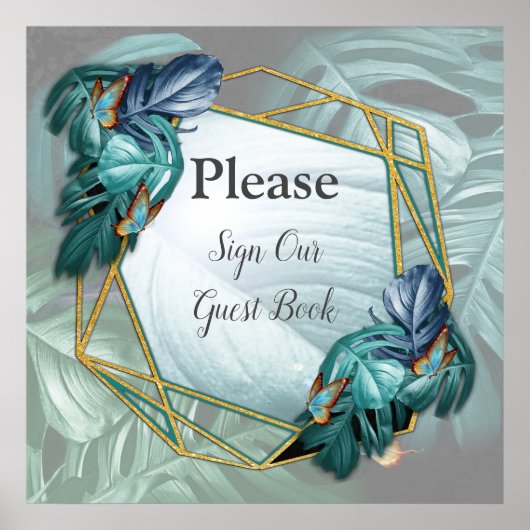 Schmetterlinge aus Paradies/tropisch-türkisfarbene Poster (Vorne)