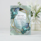 Schmetterlinge aus Paradies/tropisch-türkisfarbene RSVP Karte (Stehend Vorderseite)