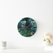 Schmetterlinge aus Paradies/tropisch-türkisfarbene Runde Wanduhr (Zuhause)