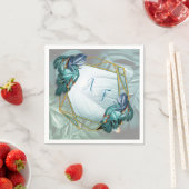 Schmetterlinge aus Paradies/tropisch-türkisfarbene Serviette (Beispiel)