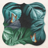 Schmetterlinge aus Paradies/tropisch-türkisfarbene Untersetzer (Vorderseite)