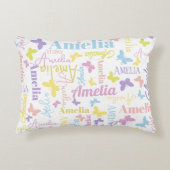 Schmetterlinge aus Regenbogen individuelle Name Am Dekokissen (Vorderseite)