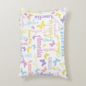 Schmetterlinge aus Regenbogen individuelle Name Am Dekokissen (Vorderseite(Vertikal))