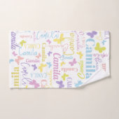 Schmetterlinge aus Regenbogen individuelle Name Ca Badhandtuch Set (Handtuch)