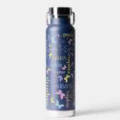 Schmetterlinge aus Regenbogen individuelle Name So Trinkflasche (Vorne)