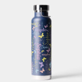 Schmetterlinge aus Regenbogen individuelle Name So Trinkflasche (Links)