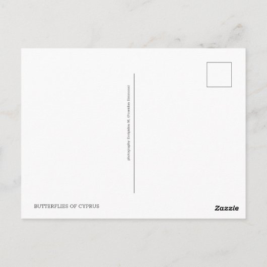 Schmetterlinge aus Zypern nach Karte (Rückseite)