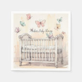 Schmetterlinge Baby Shower  Serviette (Vorderseite)