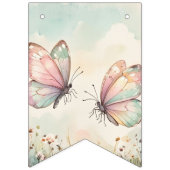 Schmetterlinge Baby Shower Wimpelkette (Dritte Fahne)
