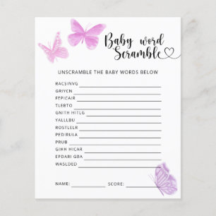 Schmetterlinge - Baby Word Scramble Game