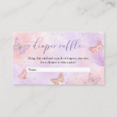 Schmetterlinge Babydusche Windelwindeln Begleitkarte (Vorderseite)