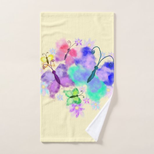 Schmetterlinge Badehandtücher Malerei Badhandtuch Set (Handtuch)