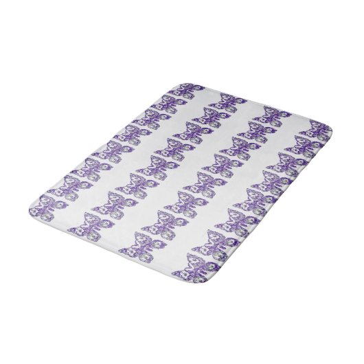 Schmetterlinge Badematte (Schrägansicht)