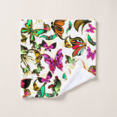 Schmetterlinge Badetuch Set (Waschlappen)