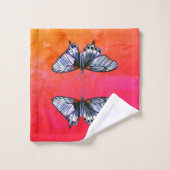 Schmetterlinge Badhandtuch Set (Waschlappen)