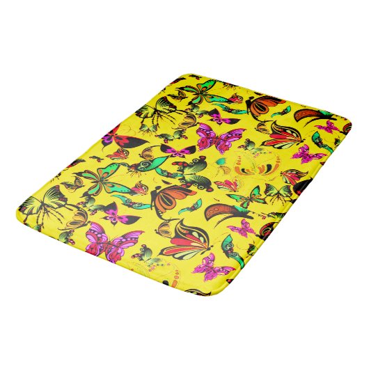 Schmetterlinge Bath Mat Badematte (Schrägansicht)