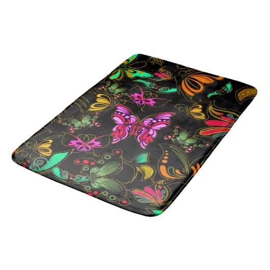 Schmetterlinge Bath Mat Badematte (Schrägansicht)