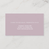 Schmetterlinge Beauty Eyelashes Salon Visitenkarte (Rückseite)