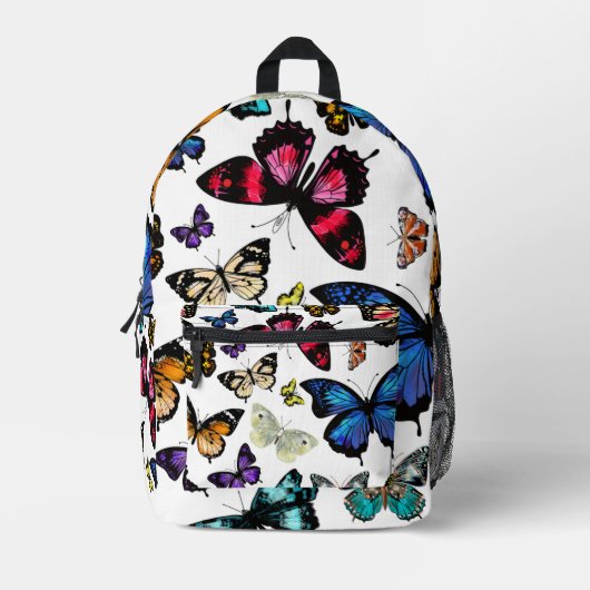 Schmetterlinge Bedruckter Rucksack (Vorderseite)