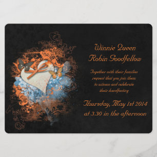 Schmetterlinge bei Samhain Handfastings Einladung